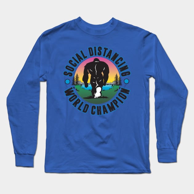 Social Distance WC Long Sleeve T-Shirt by Digitanim8tor